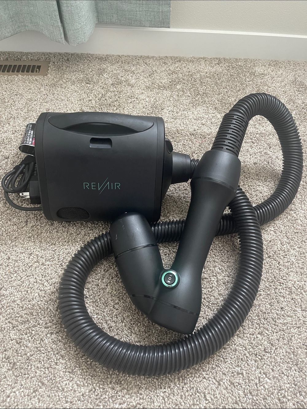 RevAir Black Portable Hair & Scalp Dryer
